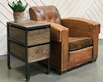 Wine Crate Side Table | Reclaimed Wood | Accent Table
