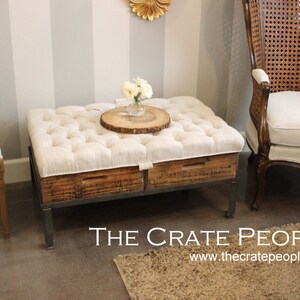 Lift Top Ottoman Bench with Storage The Fused Crate Tufted Top image 2