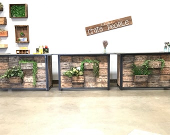 The Herb Crate Bar | Hostess Stand - Custom Made Bar Furniture - weddings, restaurant