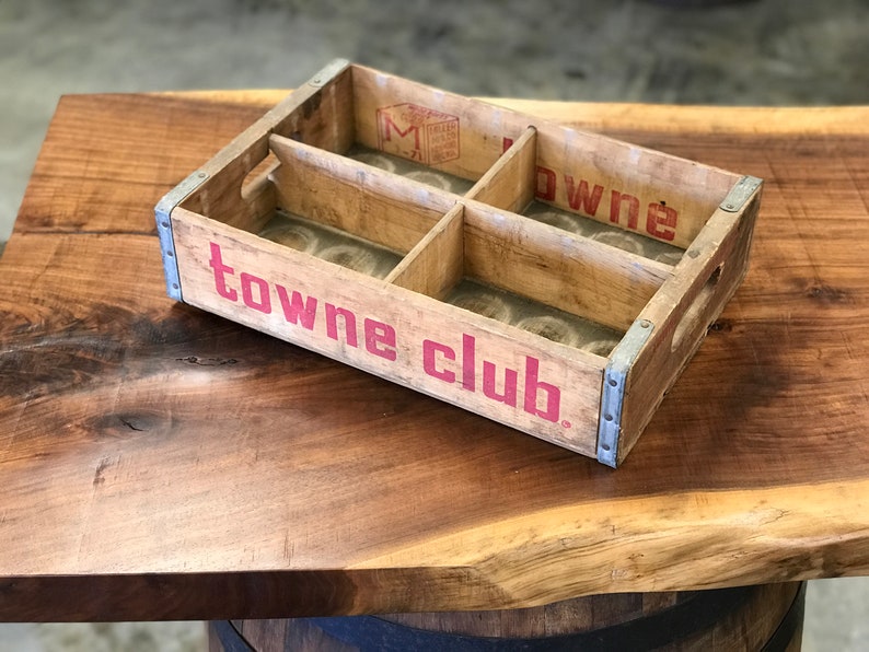 Vintage Towne Club Soda Pop Crates with 4 Dividers Vintage Etsy