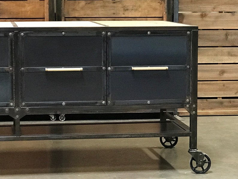 Kitchen Island on Locking Casters The Magnolia Custom Made Etsy