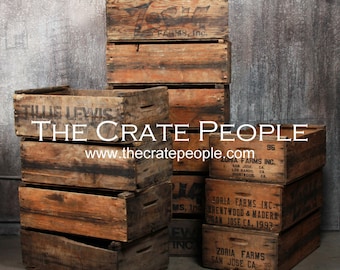 Crate Vintage Wood Crates - ZORIA FARMS fruit boxes San Jose Madera Brentwood