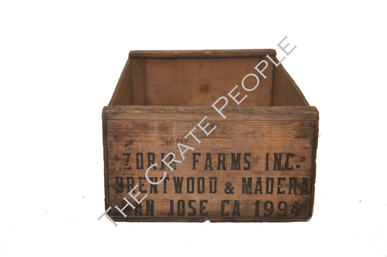 Crate Vintage Wood Crates ZORIA FARMS Fruit Boxes San Jose Etsy
