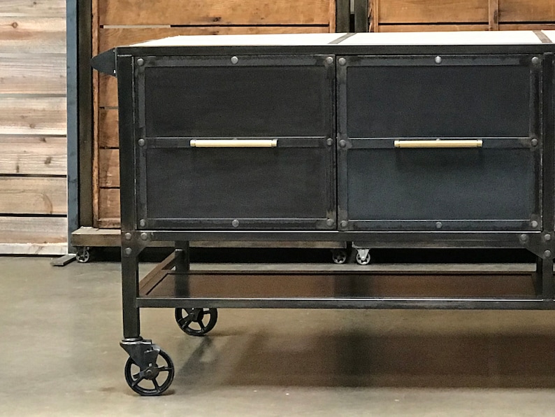 Kitchen Island on Locking Casters The Magnolia Custom Made Etsy