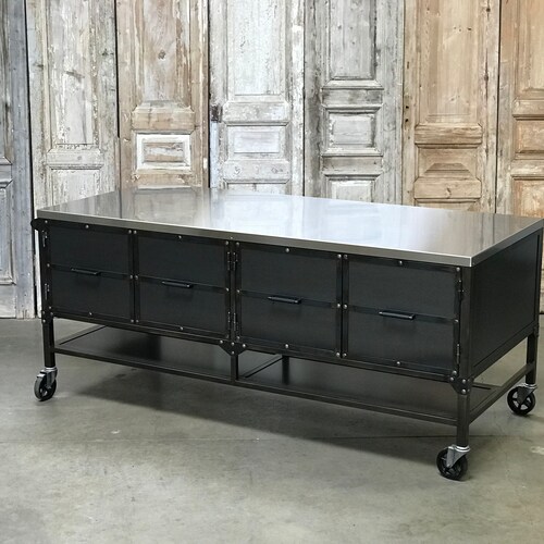 Kitchen Island With Doors Locking Casters The Magnolia Kitchen Island With Doors Locking, What Size Casters For Kitchen Island