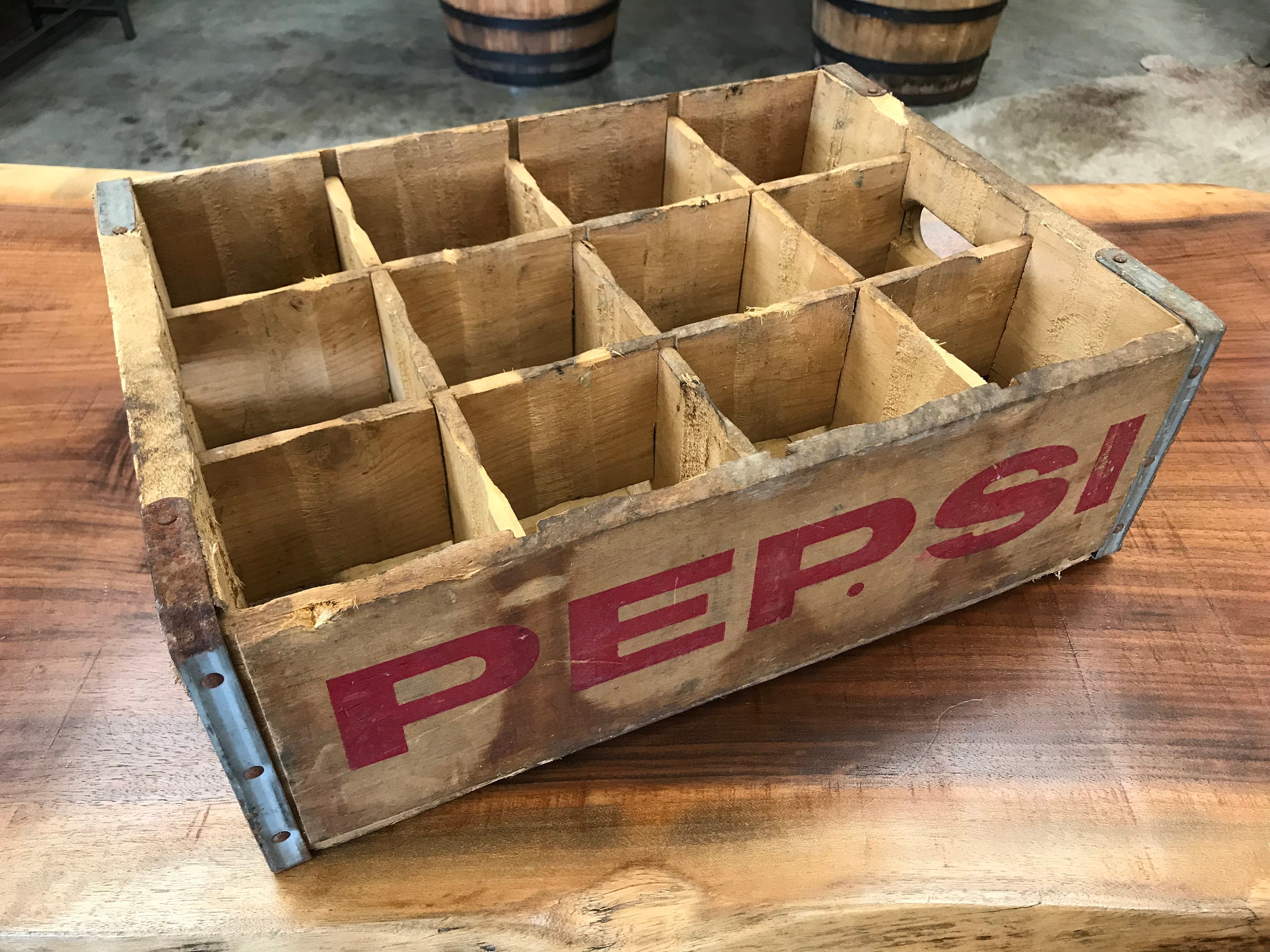 Vintage PEPSI Soda Pop Crates with 12 Dividers 1970's Etsy