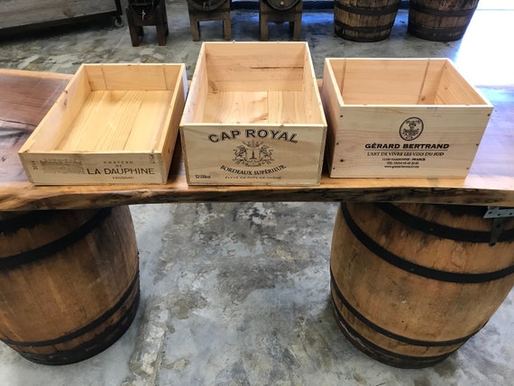 WINE Crates Genuine Wood Crate Wine Bottle Storage Box Ships From