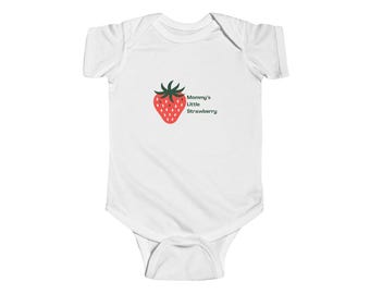 Mommy's Little Strawberry Infant Bodysuit | Cute Strawberry Graphic