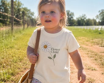 Flower Child Toddler Shirt, Daisy Toddler Tee, Floral Kids Shirt, Boho Flower Shirt, Botanical Toddler Gift, Spring Toddler Outfit