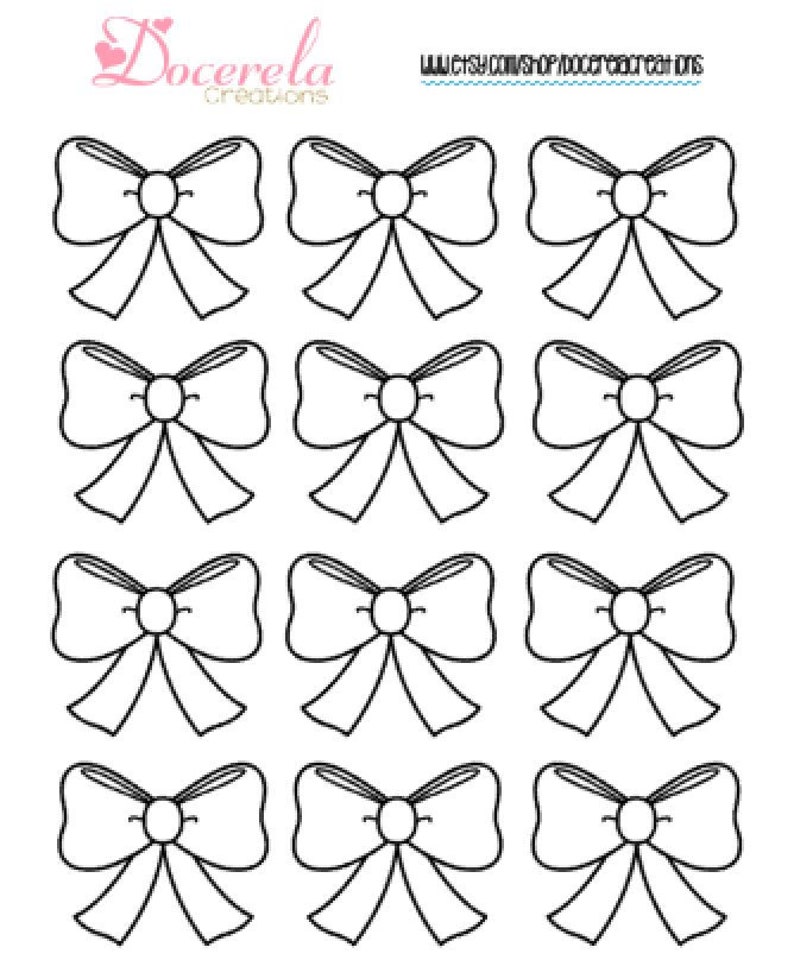 Bow Stickers (GOLD FOIL OPTIONS) - Etsy