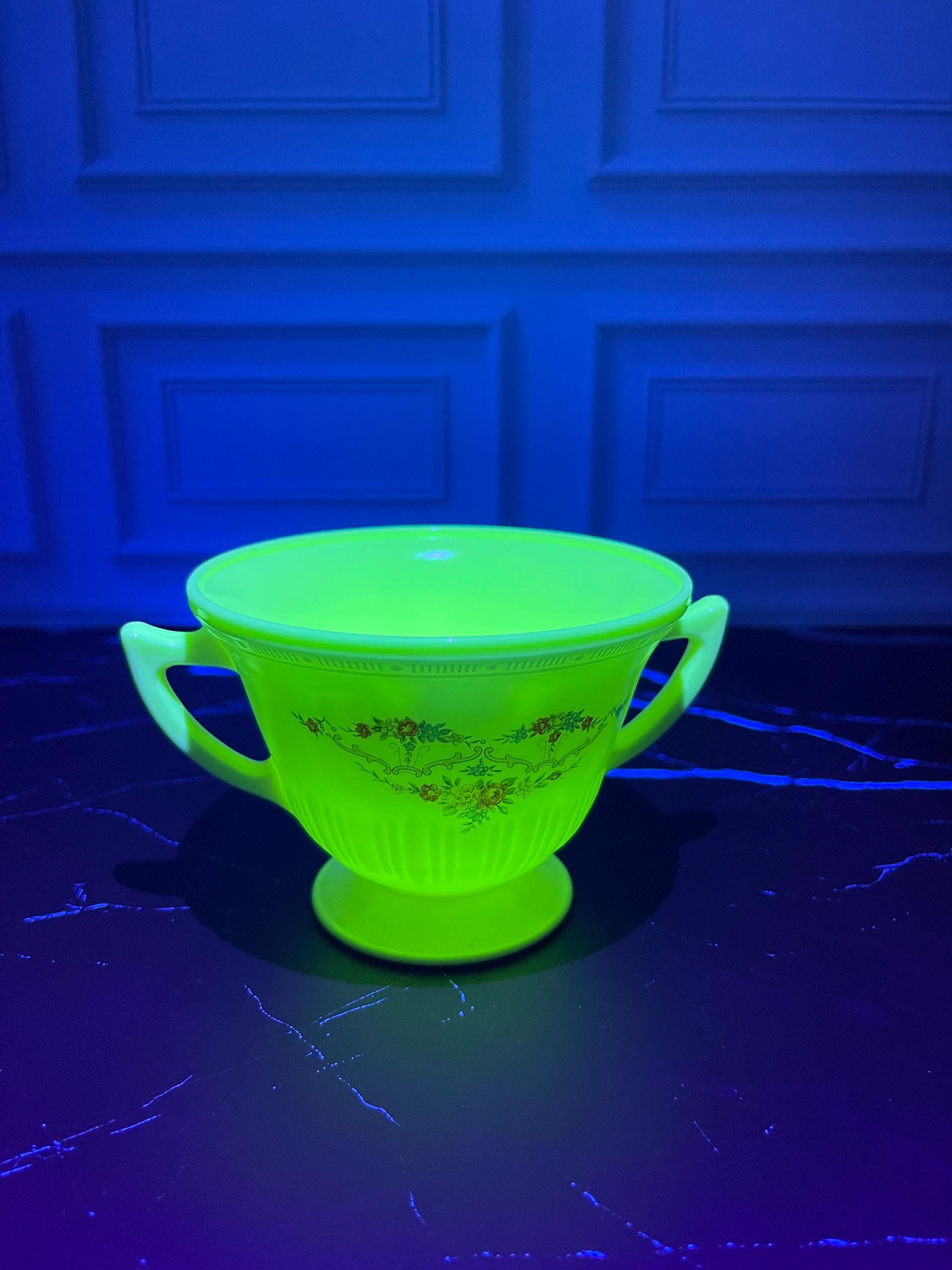 305シャーベットボウル モナックス ペタル MacBeth-Evans Macbeth Evans Uranium - Etsy
