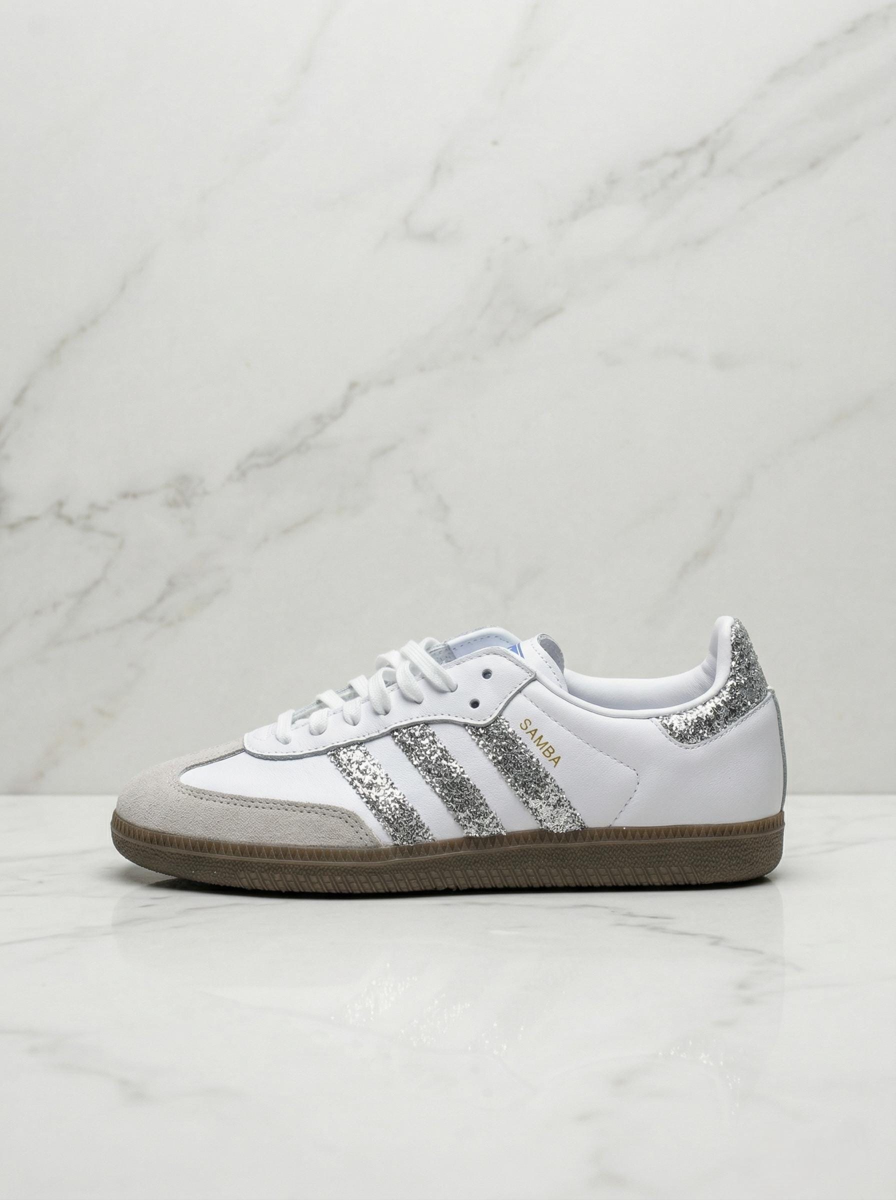 adidas gazelle silver green womens Patchwork Denim Adidas Samba