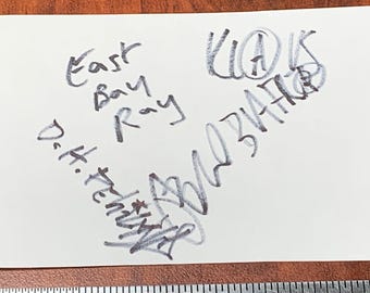 Zespół Dead Kennedys Signed Band Signed Cut East B Ray, DK Peligo, K Flourife, J Biafro