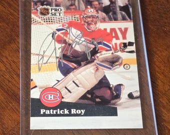 Patrick Roy Signed Pro Set 1991 Insert Card