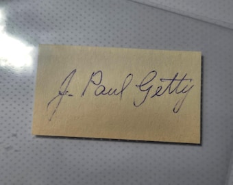 John Paul Getty Sr. Podpisany egzemplarz