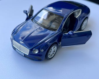 Customized 1:36 Bentley Continental GT die-cast model car – personalized license plate miniature car