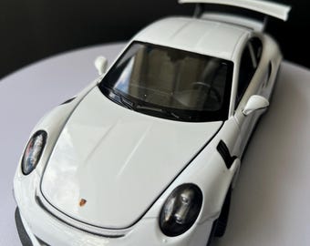 Modelo a escala 1:24 personalizado del Porsche 911 GT3 RS de metal fundido a presión – Coche miniatura con matrícula personalizada