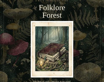 Solo Journaling RPG — Folklore Forest Printable Woodland Game, Junk Journal Prompts