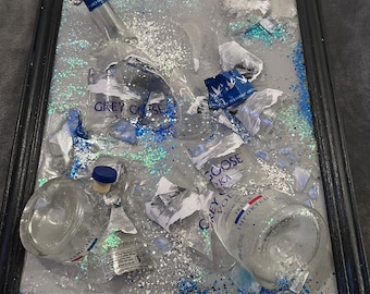 Smashed bottle art