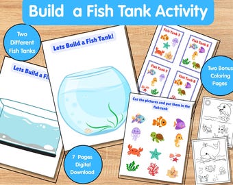 Build A Fish Tank Activity | Ocean Creatures, Fine Motor Skills (Digital Download)