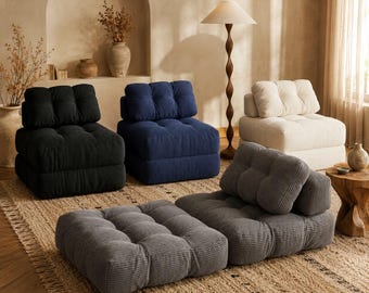 3 in 1 Folding Sofa Bed, Convertible Corduroy Sleeper Couch with Washable Cover