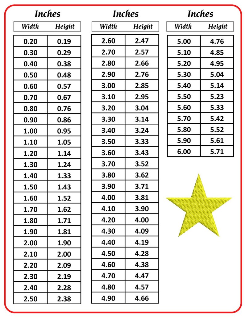 Star Four Inches Mini Star Embroidery Design Basic Fill Stitch Filled Star Pattern ...