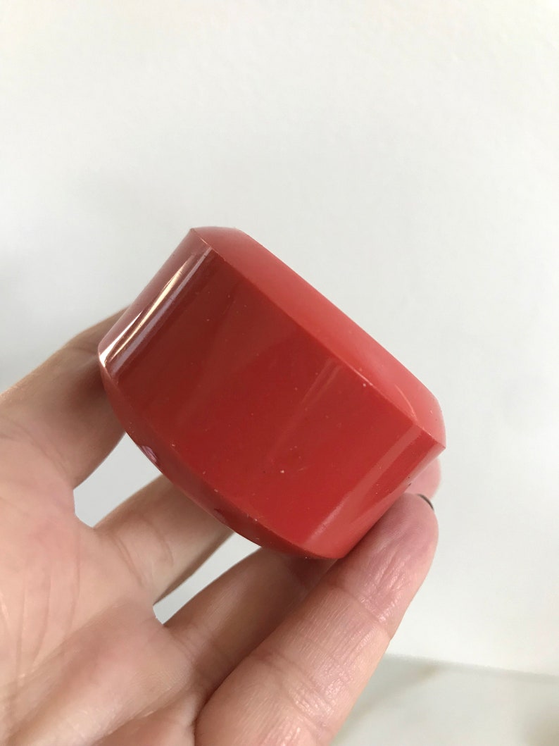 Set Of 12 Vintage 80s Coral Pink Plastic Napkin Rings
