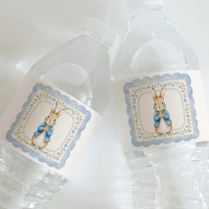 Étiquette de bouteille d'eau Peter Rabbit premier anniversaire - Un lapin a un an (TÉLÉCHARGEMENT NUMÉRIQUE)
