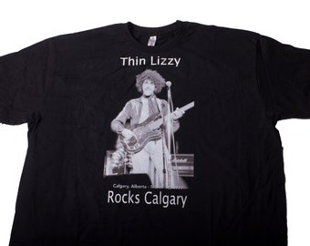 T-shirt vintage Thin Lizzy, Phil Lynott Live Photo, 1977