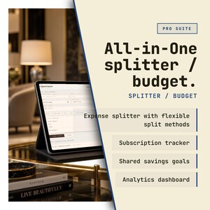 Budgetdelare för par — Dela räkningar och spåra delade utgifter för två personer (Html-fil)