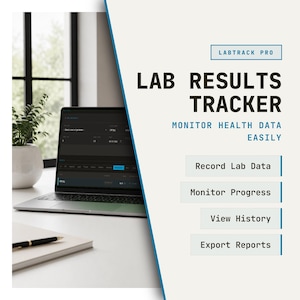 Registro de resultados de laboratorio / Registro de análisis de sangre / Herramienta de monitorización de datos de salud (archivo html)