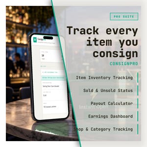 Consignment Inventory Tracker | Sales & Payout Calculator | Consignor Business Tracker | Digital Download (html file)