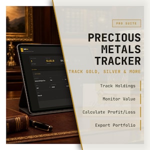 Portföljspårning för ädelmetaller, HTML, mikroapp, guld, silver, platina, kostnadsbas