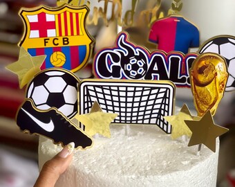 FCB cake topper, soccer cake topper, soccer, FCB team, team football. Birthday decorations