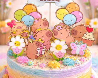 Capybara cake topper, Capybara,