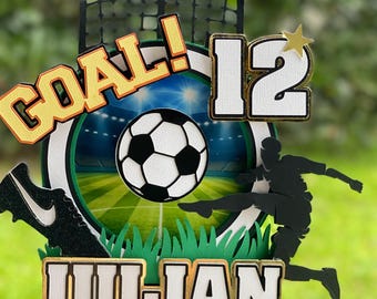 Soccer cake topper