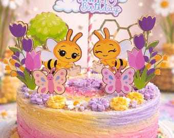 Bee cake topper, abejita chiquitita cake topper,
