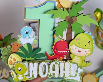 Baby dinosaur cake topper, dinosaur cake topper, first birthday cake topper, baby’s first birthday, Dino cake topper