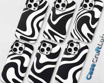 Zebra Safari Pattern Cover Black And White Color Case- Case for iPhone 17 16 15 14 13 12 Pro Max, Samsung S25 S24 S23 Ultra