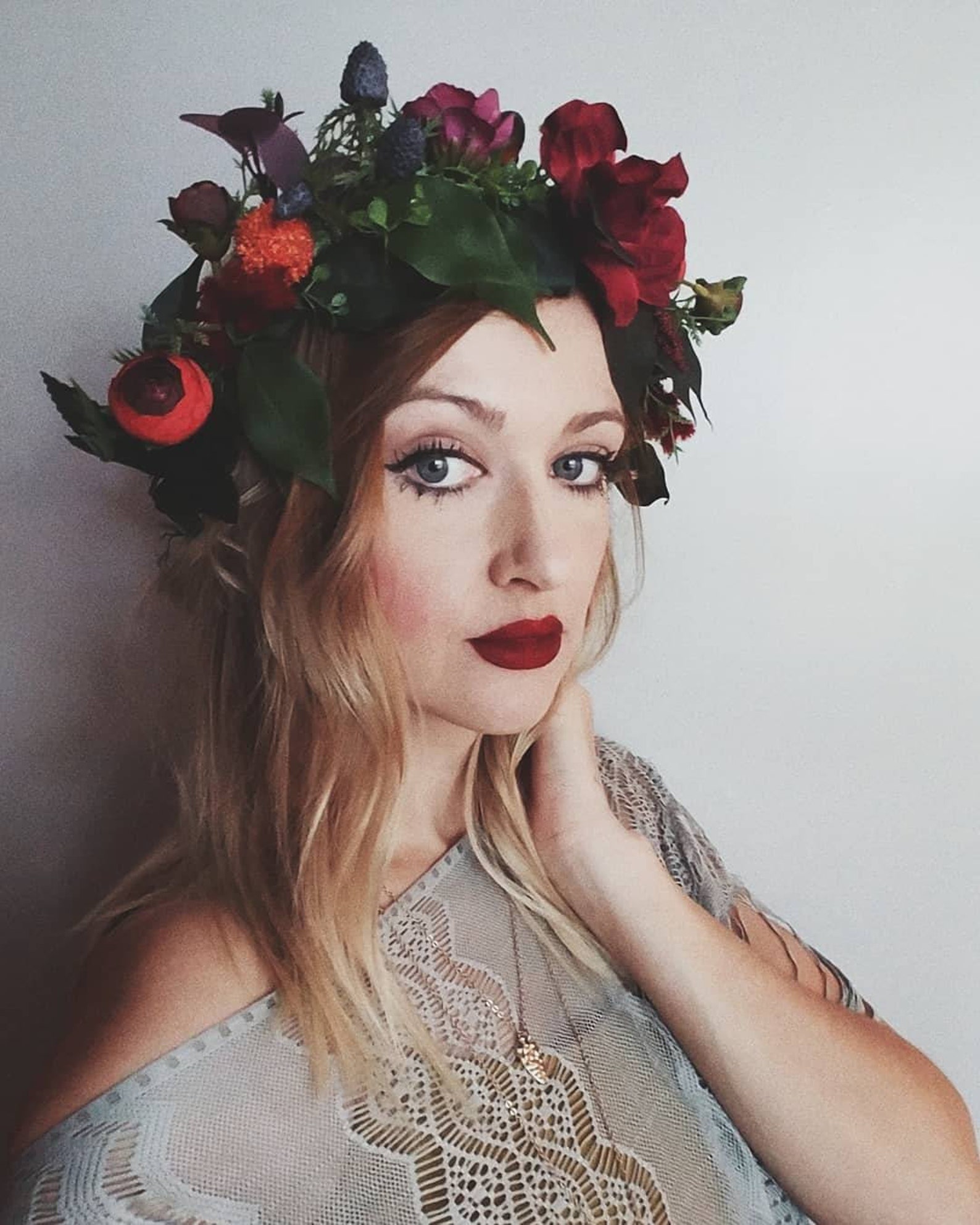 Fall Flower Crown Moody Flower Crown Bold Crown Bohemian Etsy