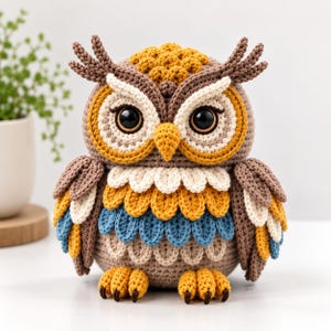 Amigurumi Owl Crochet Pattern PDF – Woodland Nursery Decor Tutorial (Digital Download)