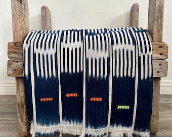 Indigo De Baule Cotton Fabric: Ivory Coast African Textile Art