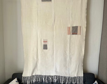 Large Handmended African Mudcloth - Unique Wall Hanging Textile - Handmade Vintage Cotton Blanket - Wall Art Mud Cloth from Africa