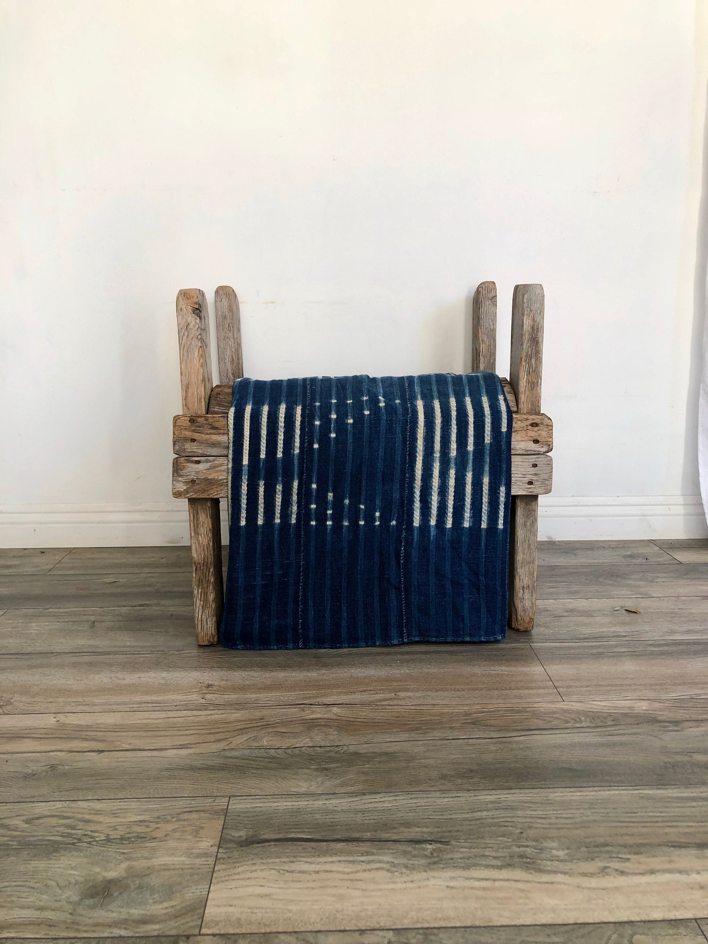 Mudcloth Old Blue Vintage Indigo African Mud Cloth Blanket Etsy