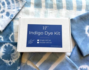 Indigo Dye Kit 20L VAT or two 10L VAT, Authentic Natural Indigo dyeing, Beginner Friendly, Fructose Vat Recipe, Tie Dye & Shibori Kit