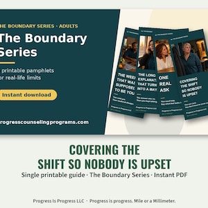 Covering the Shift So Nobody Is Upset, Printable Boundaries Guide from The Boundary Series, PDF Trifold
