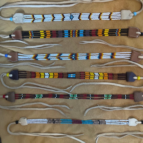 Native American inspired design beaded chokers