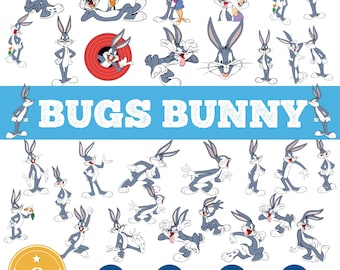 28 bugs bunny svg,png bundle, bugs bunny clipart, cartoon rabbit bundle, instant download , Cartoon Svg , Cartoon Png