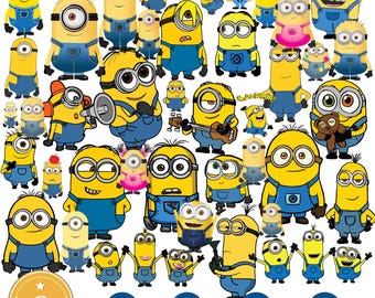 Minions 100 cliparts bundle: SVG cut files for Cricut / Silhouette (craft supply)