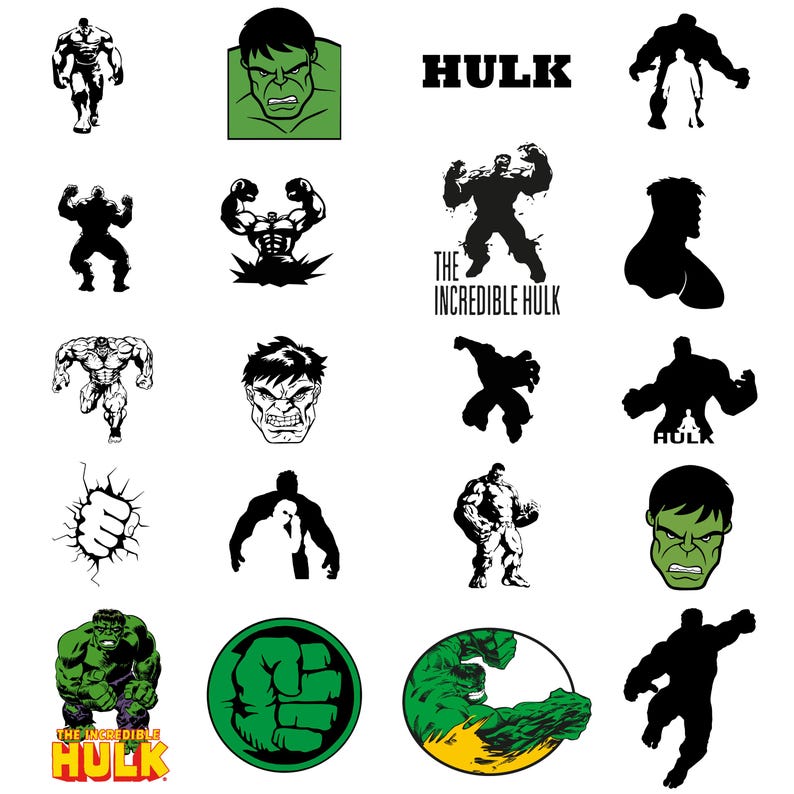 Hulk SVG Bundle, Hulk PNG, Big Bunk Svg Files for Cricut and Silhouette ...